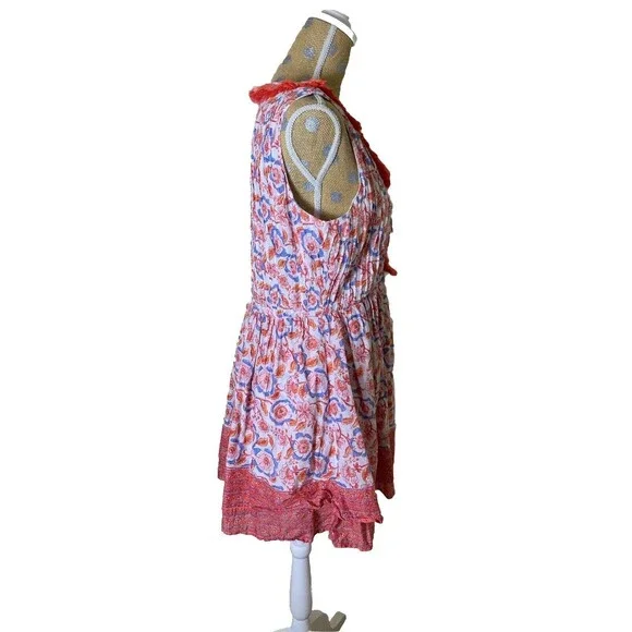 Vineyard Vines Floral Striped Pintuck Lot 2 Sleeveless Sz Small 4 Cotton Coastal - Picture 7 of 16